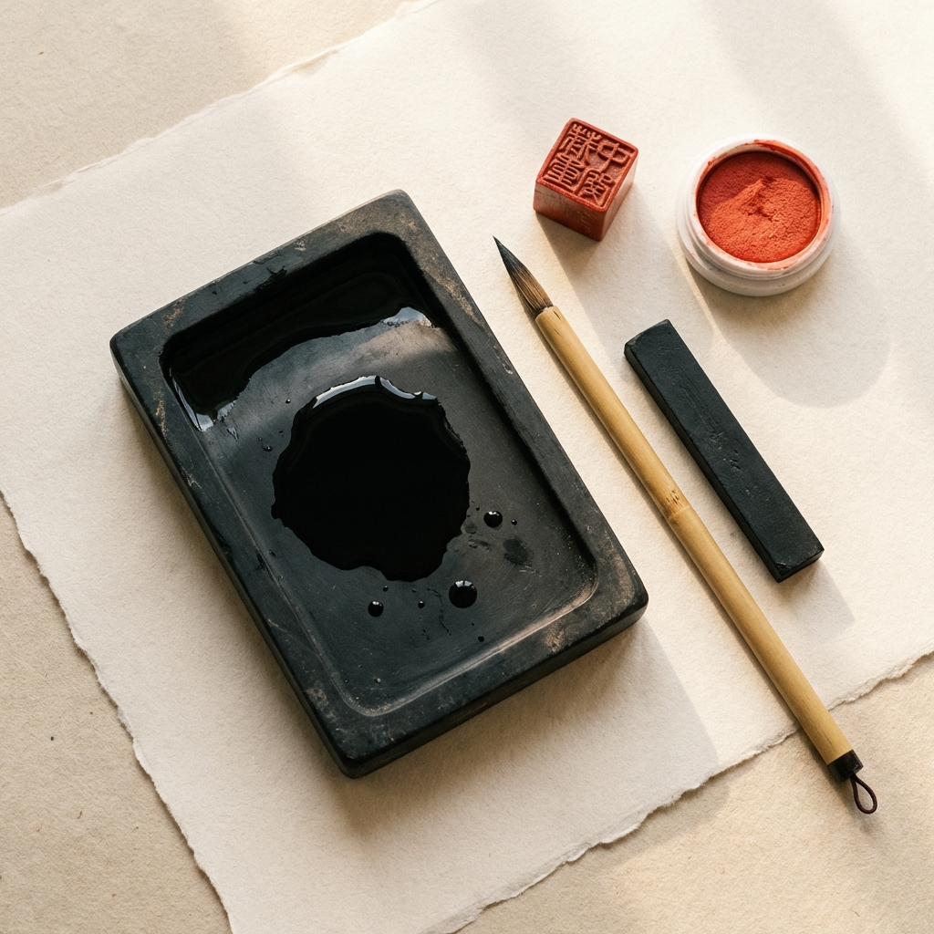 書道用具 - 筆、墨、硯